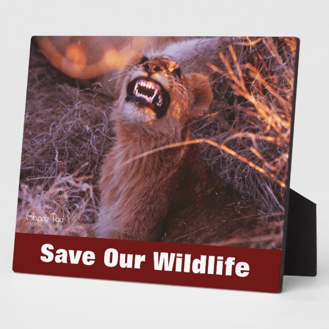 Happy Tau Save Our Wildlife Plaque (Side)