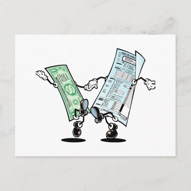 Happy Tax Refund Design Postcard (Front)