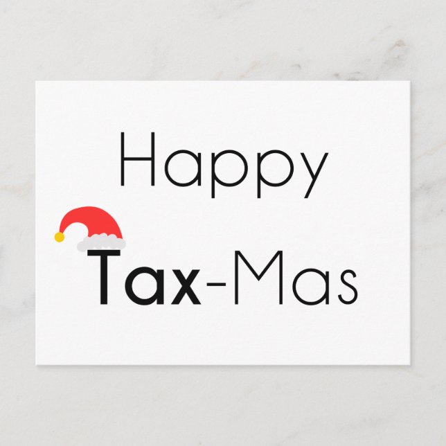 Happy TaxMas Holiday Postcard (Front)