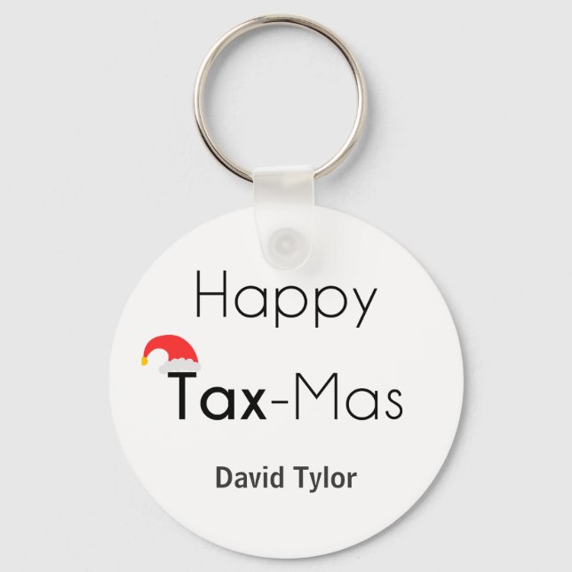 Happy TaxMas Keychain (Front)