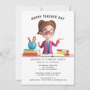 happy teacher day Birthday Invitation