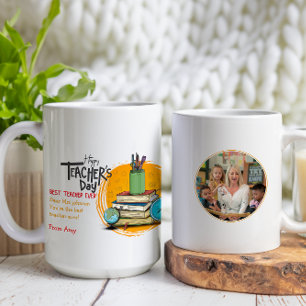 Happy Teacher Day Custom Photo Coffee Mug