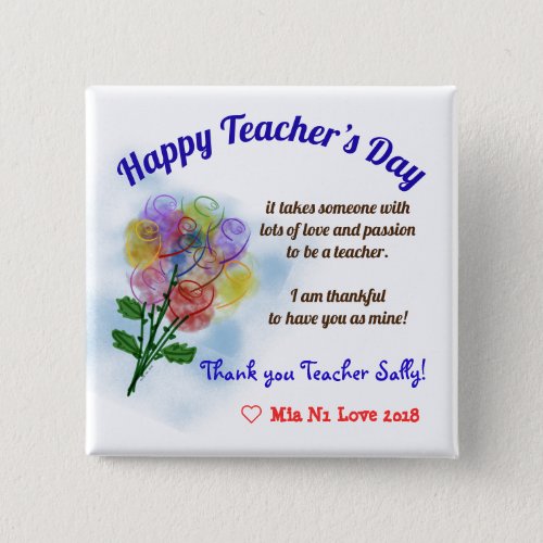 Happy Teachers Day Button