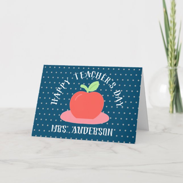 Happy Teacher's Appreciation Day Apple Card (Front)