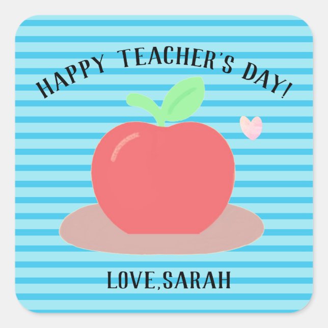 Happy Teacher's Appreciation Day Sticker (Front)