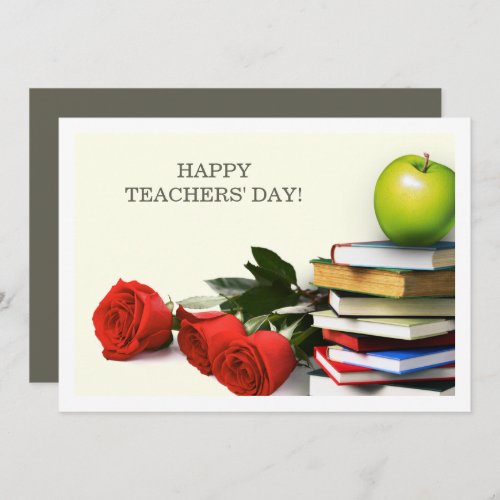 Happy Teachers Day Custom Flat Cards