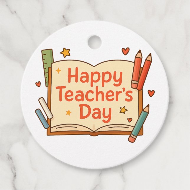 Happy Teacher's Day Favor Tags (Front)