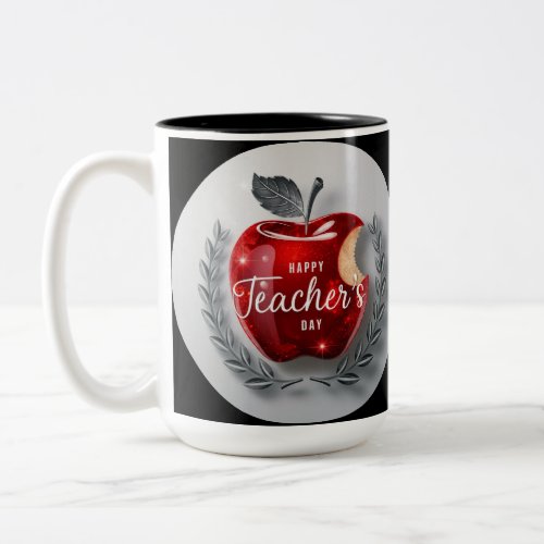 Happy Teachers Day Red Apple Coffee Cup