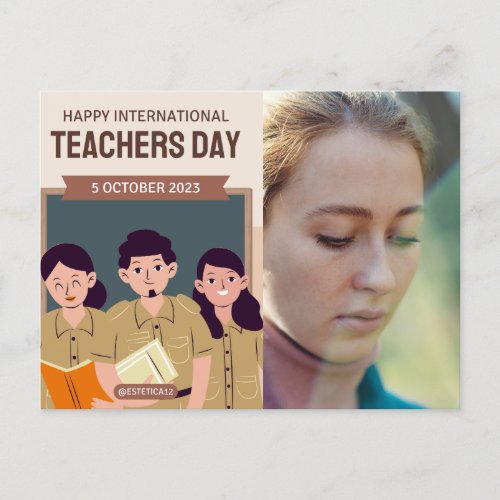 HAPPY TEACHERS DAY TO THE TEACHERS OF THE WORLD HOLIDAY POSTCARD