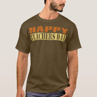 Happy Teachers Day Vintage Retro Text T-Shirt