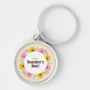 Happy Teacher's Day Wild Flowers Keychain