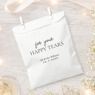 Happy Tears Wedding Tissues Packets – Thoughtful Favor Bag