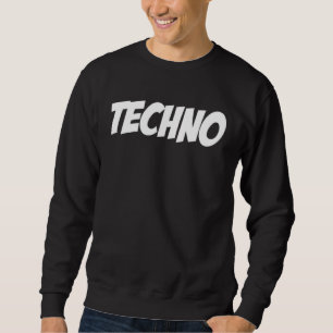 Happy Techno lettering  Acid Techno Techno Festiva Sweatshirt