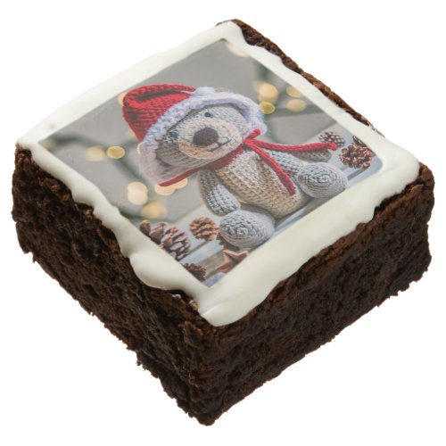 Happy Teddy Holiday Brownie