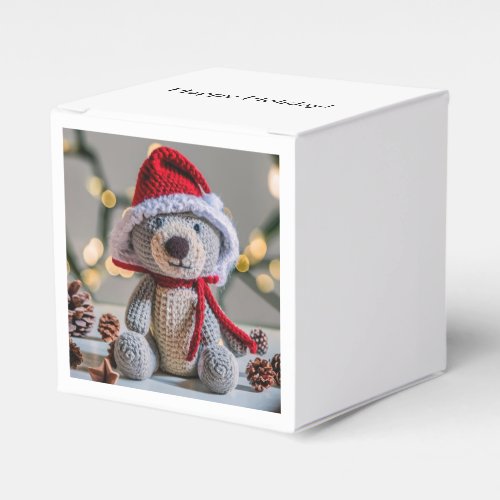 Happy Teddy Holiday Favor Boxes
