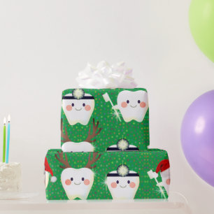 Happy Teeth Christmas Wrapping Paper