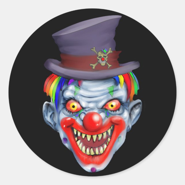 Happy Teeth Clown Sticker (Front)