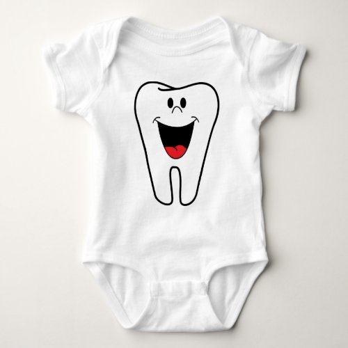 Happy teeth customizable for your Dental practice Baby Bodysuit