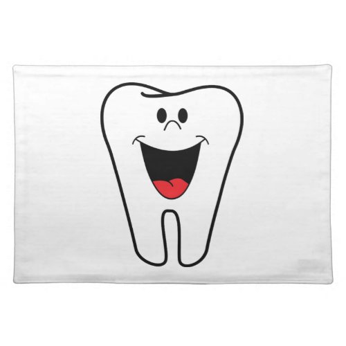 Happy teeth customizable for your Dental practice Cloth Placemat