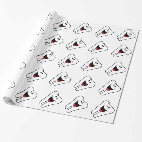Happy teeth customizable for your Dental practice Wrapping Paper