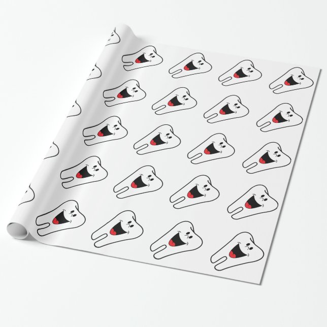 Happy teeth customizable for your Dental practice Wrapping Paper (Unrolled)