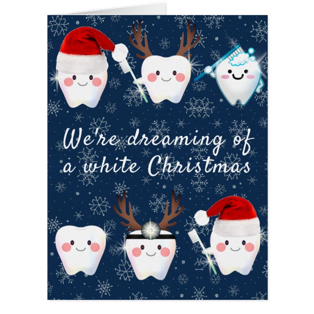 Happy Teeth Dreaming of a White Christmas Card (Front)