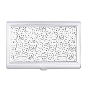 Happy Teeth Pattern Business Card Case