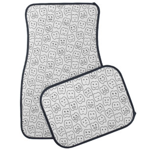 Happy Teeth Pattern Car Floor Mat