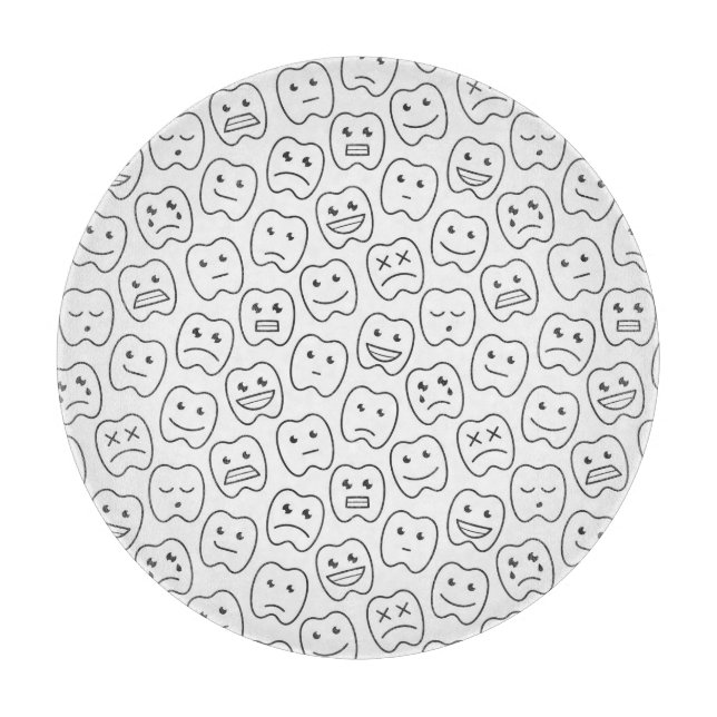 Happy Teeth Pattern Cutting Board (Front)
