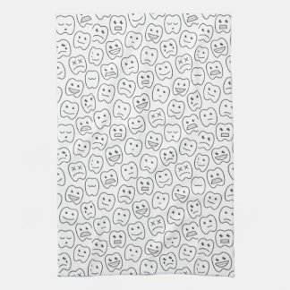 Happy Teeth Pattern Kitchen Towel