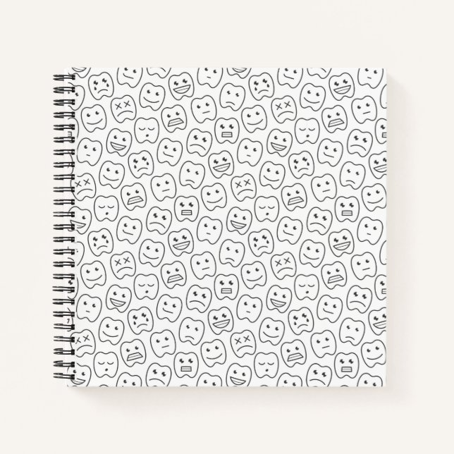 Happy Teeth Pattern Notebook (Front)