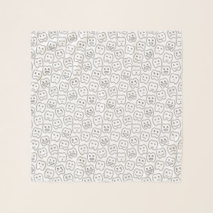 Happy Teeth Pattern Scarf