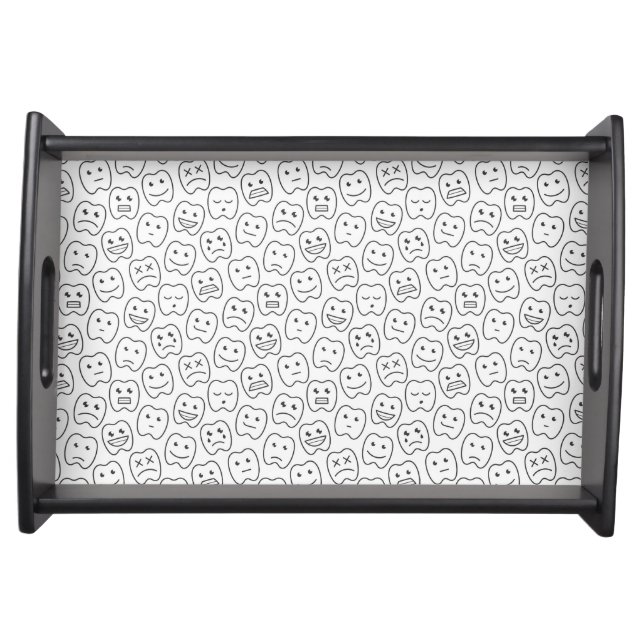 Happy Teeth Pattern Serving Tray (Front)