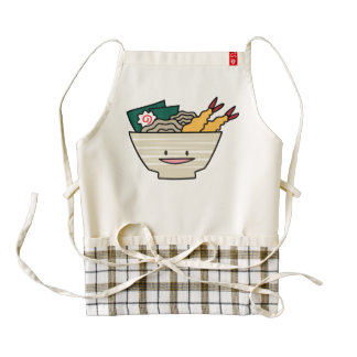 Happy Tempura Ramen Bowl Zazzle HEART Apron