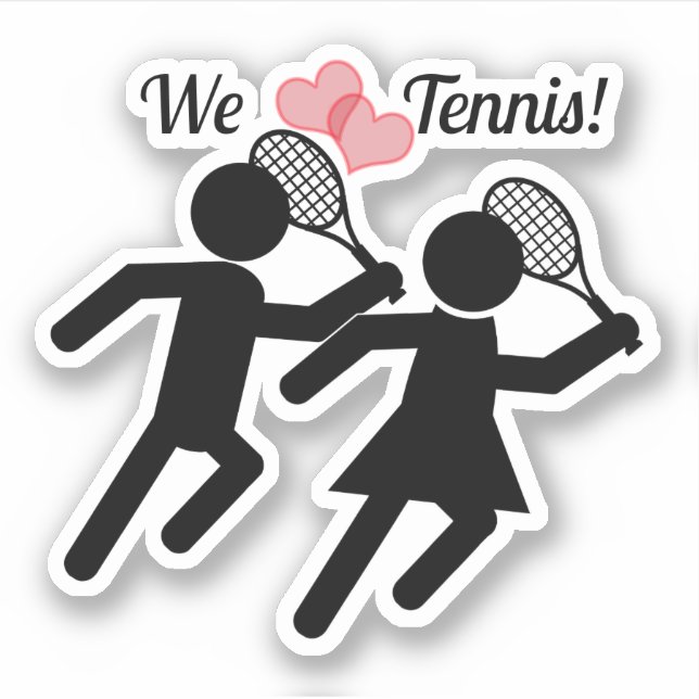 Happy Tennis Day Sticker (Front)