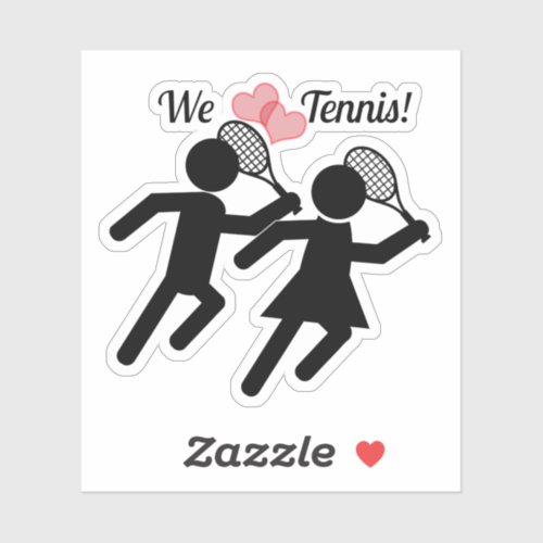 Happy Tennis Day Sticker