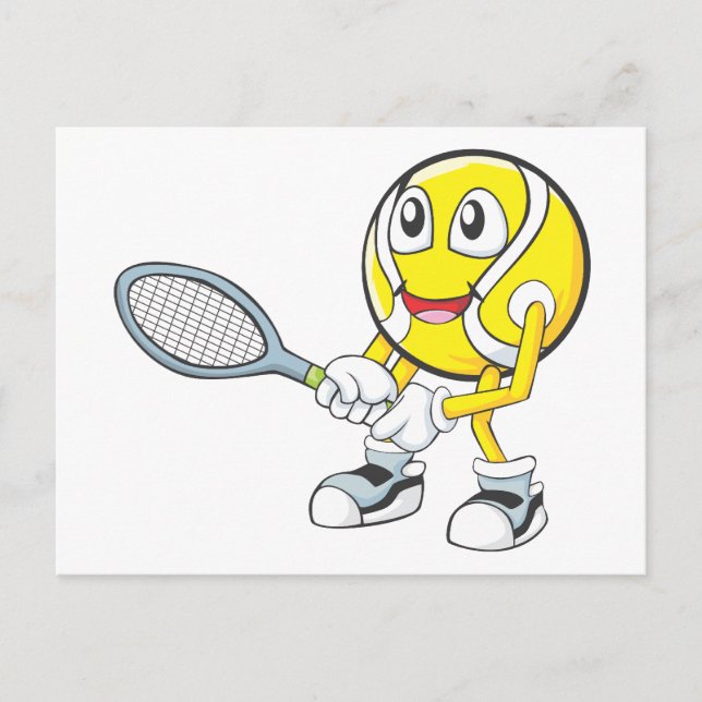 Happy Tennis Player Postcard (Front)