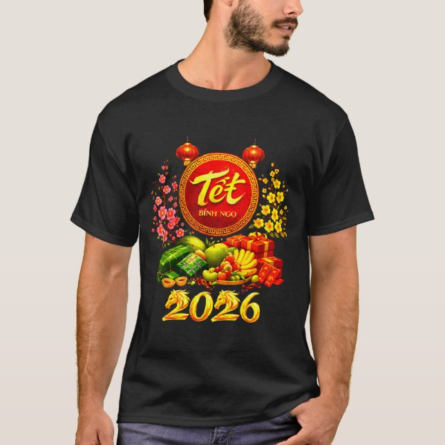 Happy Tet 2026 Year Of The Horse Vietnamese Tet Ng T-Shirt (Front)