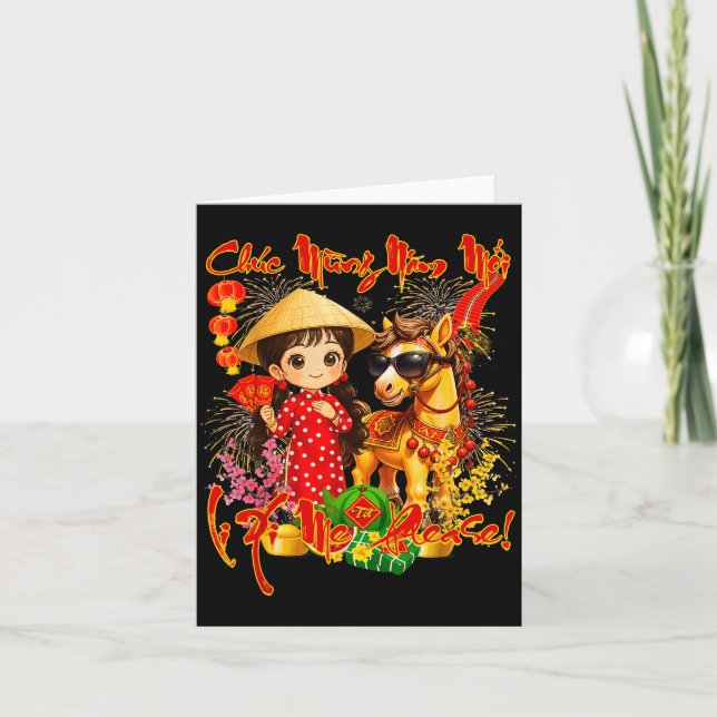 Happy Tet Chuc Mung Nam Moi 2026 Li Xi Me Please K Card (Front)