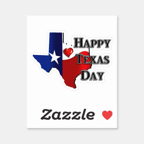 Happy Texas Day Sticker