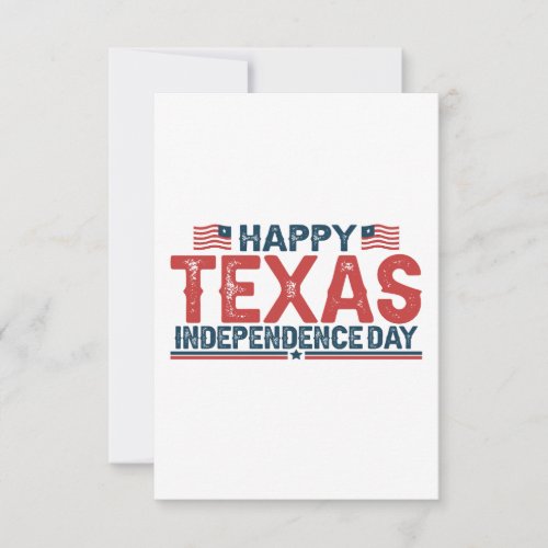 Happy Texas Independence Day American Patriotic Thank You Card