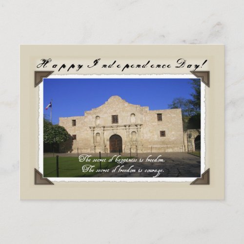 Happy Texas Independence Day_The Alamo Postcard