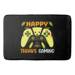 Happy Thanks Gaming Funny Bath Mat