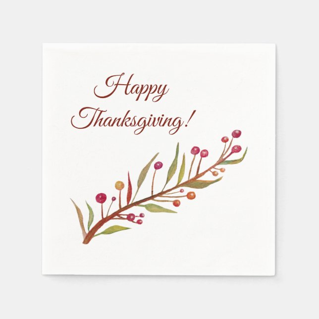 Happy Thanks giving  Napkins (Front)