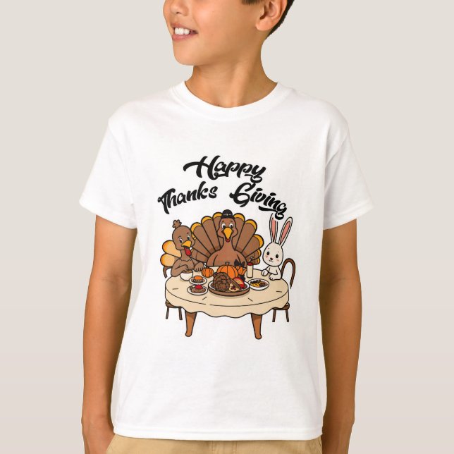 happy thanks giving T-Shirt (Front)