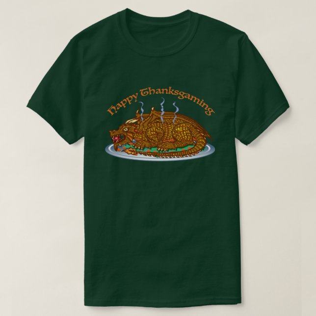 Happy Thanksgaming Dark T-Shirt (Design Front)