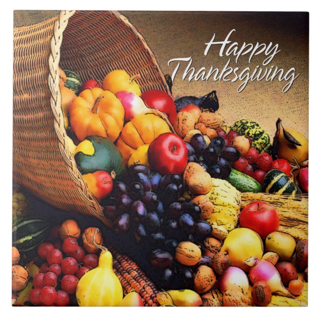 Happy Thanksgiving 12 Tile (Front)