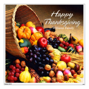 Happy Thanksgiving 12 Wall Decal