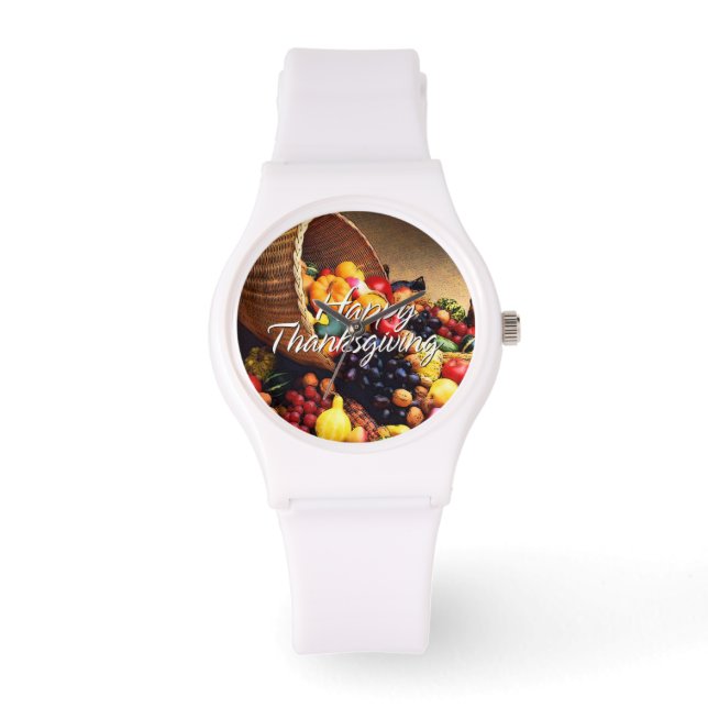 Happy Thanksgiving 12 Watch & Numeral Options (Front)
