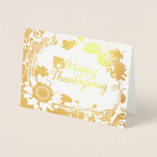 Happy Thanksgiving 13 Foil Card